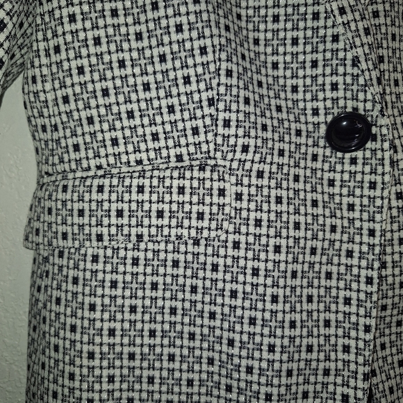 Emily White Black Business One Button Front Jacket Size 10 - Picture 6 of 13